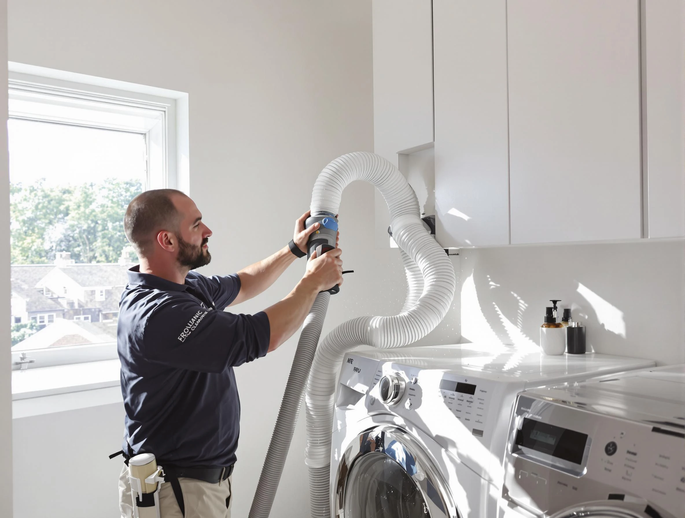 Certified Ponderosa Park Dryer Vent Cleaning technician performing dryer vent cleaning in Ponderosa Park
