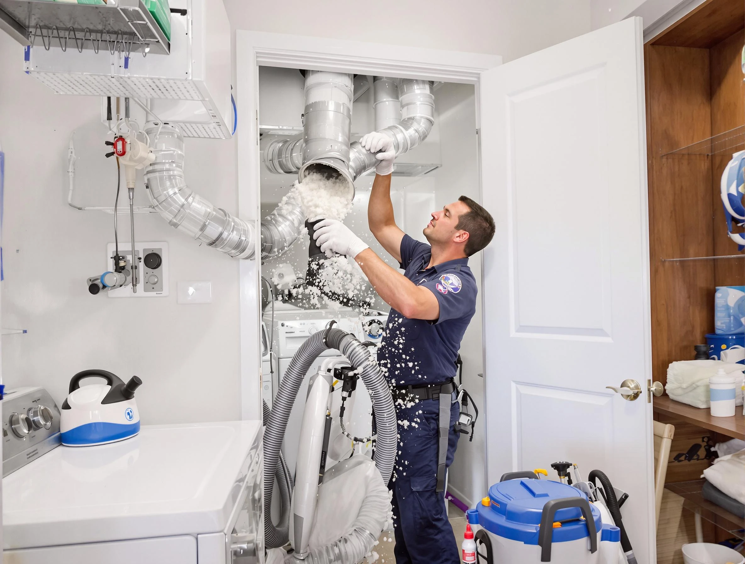 Ponderosa Park Dryer Vent Cleaning technician delivering thorough residential dryer vent cleaning service in Ponderosa Park